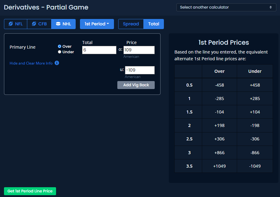 NHL Betting Tool