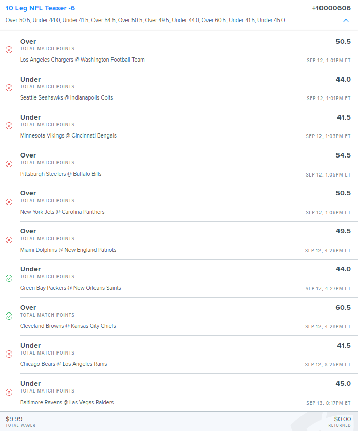 Professional sports bettor million dollar parlay wager