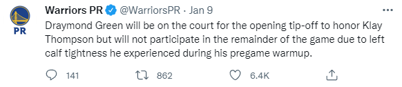 Draymond Green Tweet