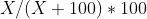 the formula "X/(X+100)*100" can be used with sports betting data to get implied probability from a negative American odds price