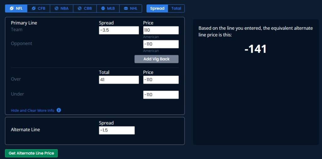 Alternate line pricing at Unabated