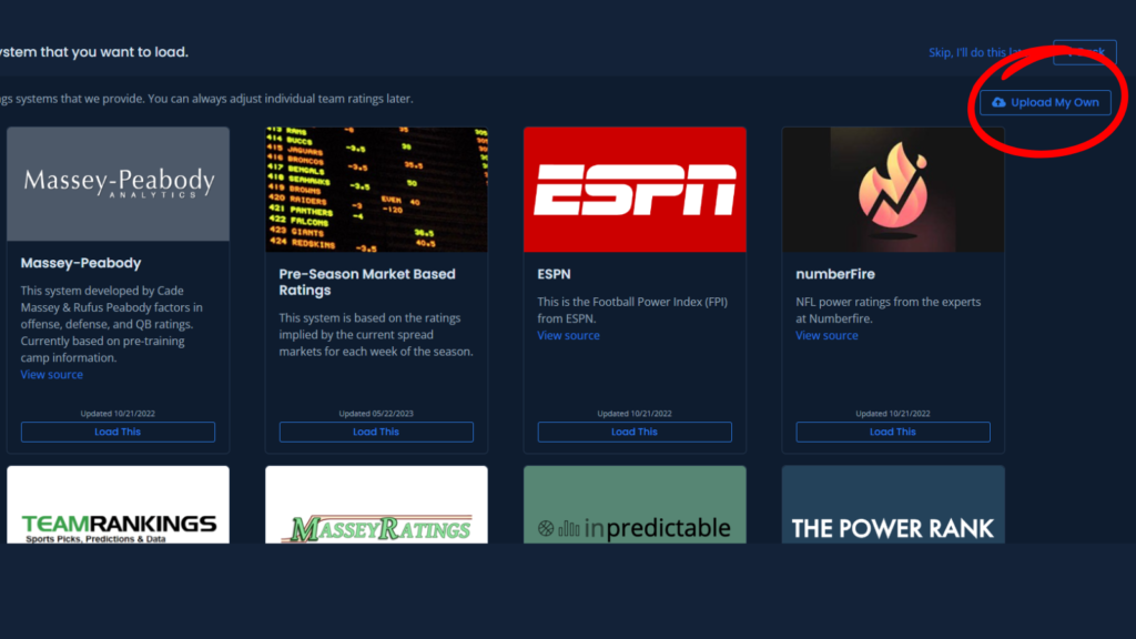 The NFL Season Simulator upload