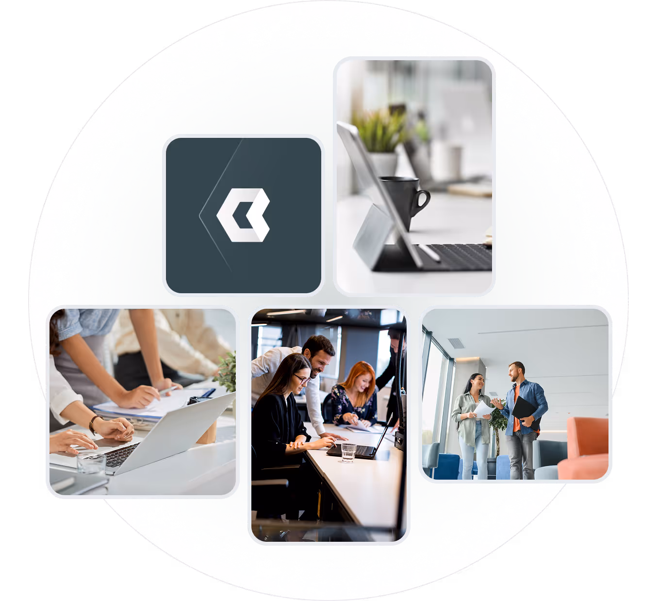 Collage of working culture images