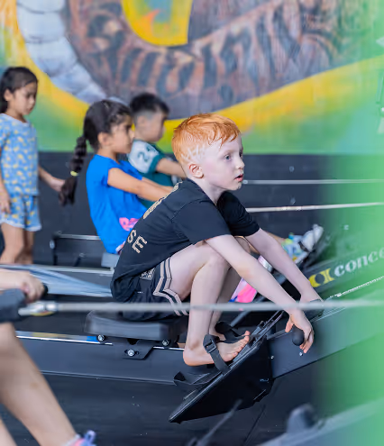Kids doing exercises