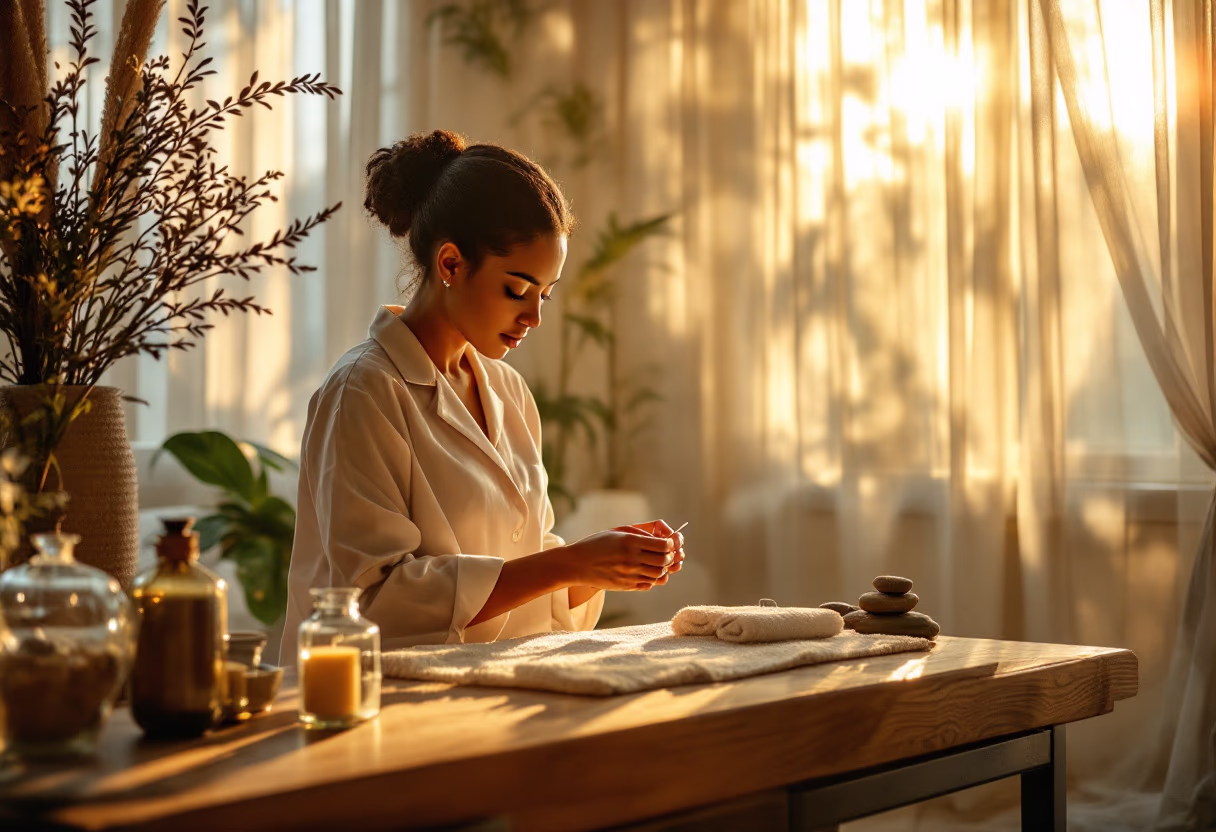 image of acupuncture process