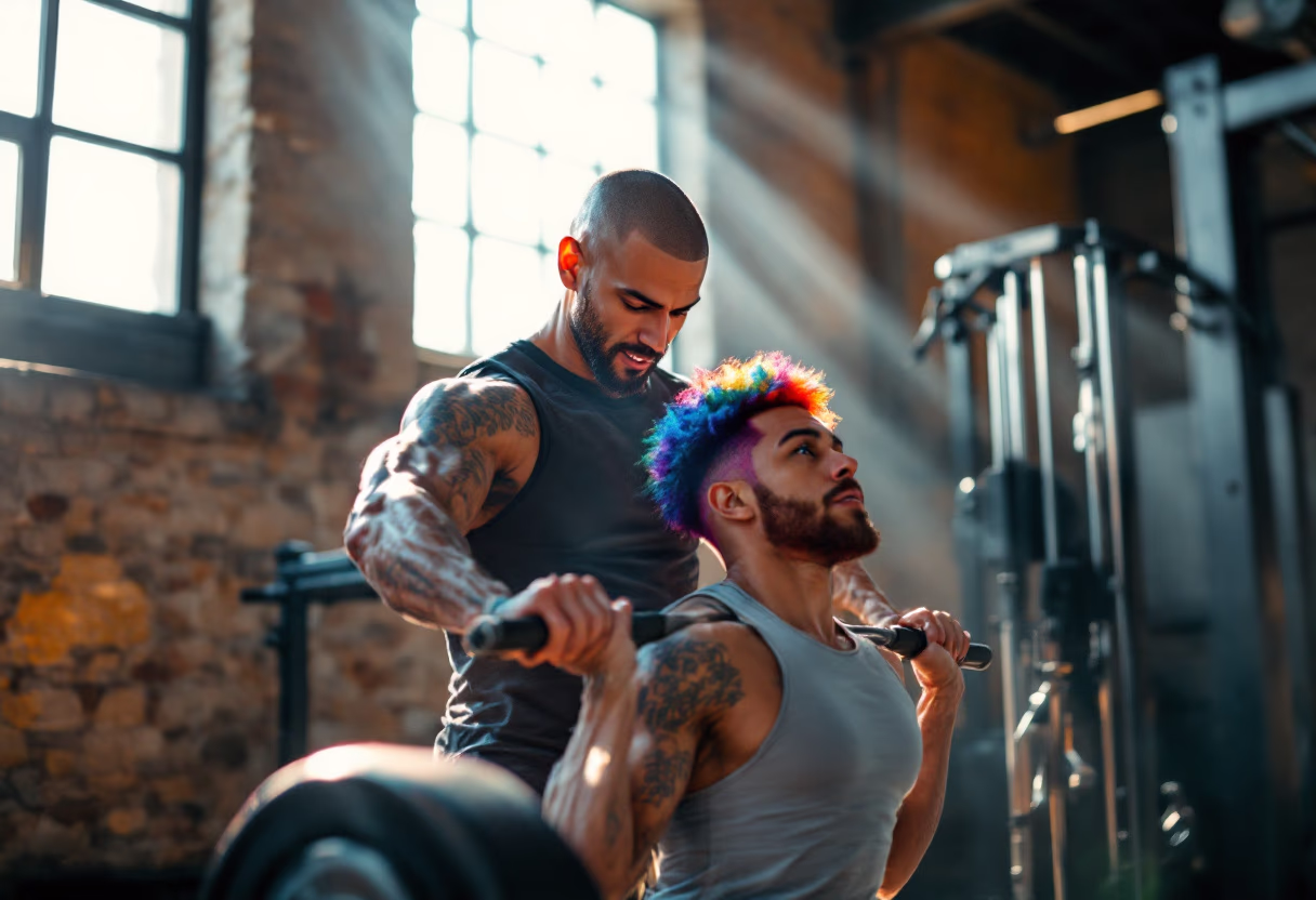 image of personal training session (for a gym)