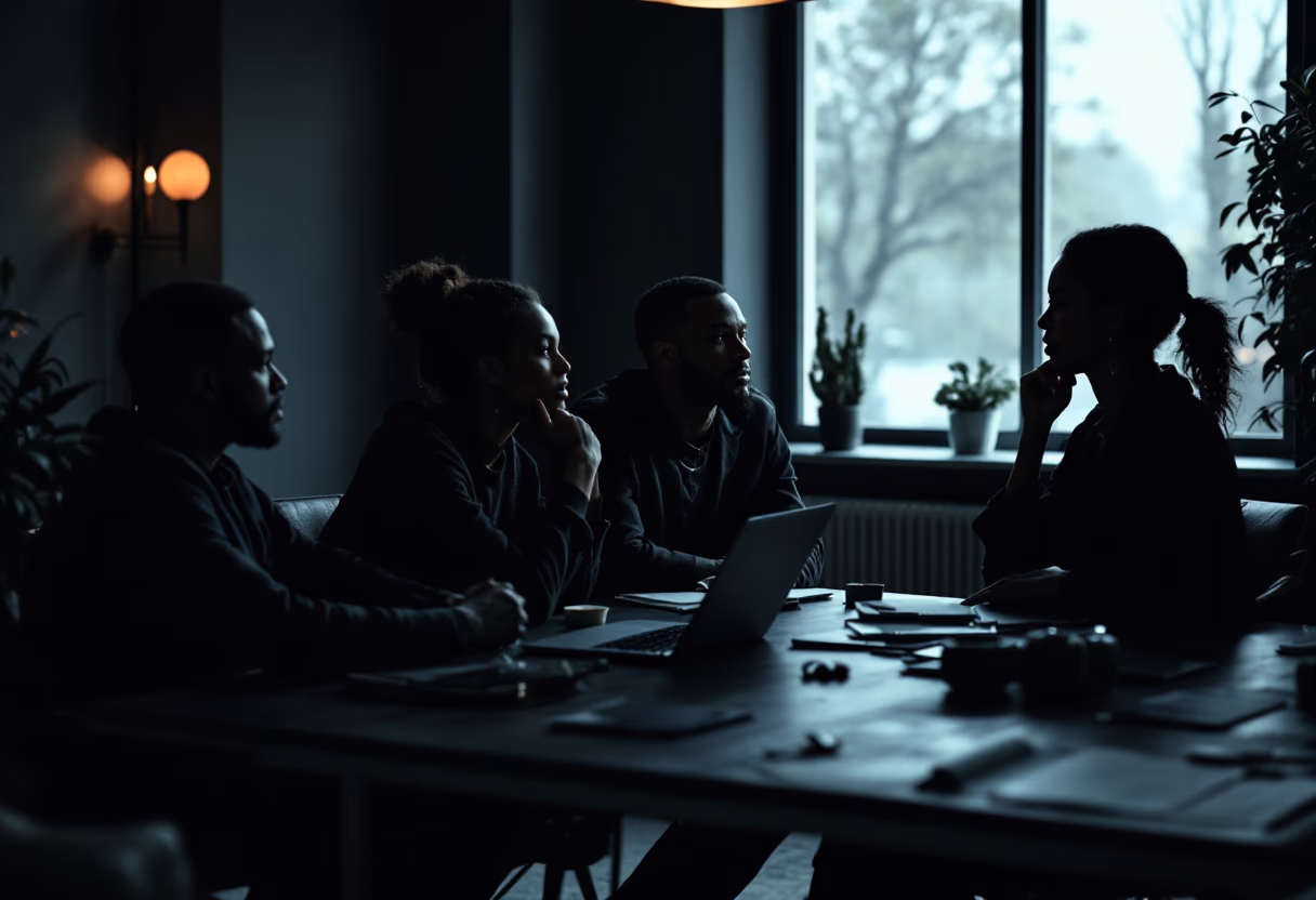 image of team discussion (for a hr tech)