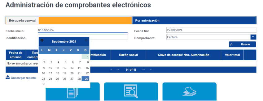 seleccionar fecha para anular factura sri