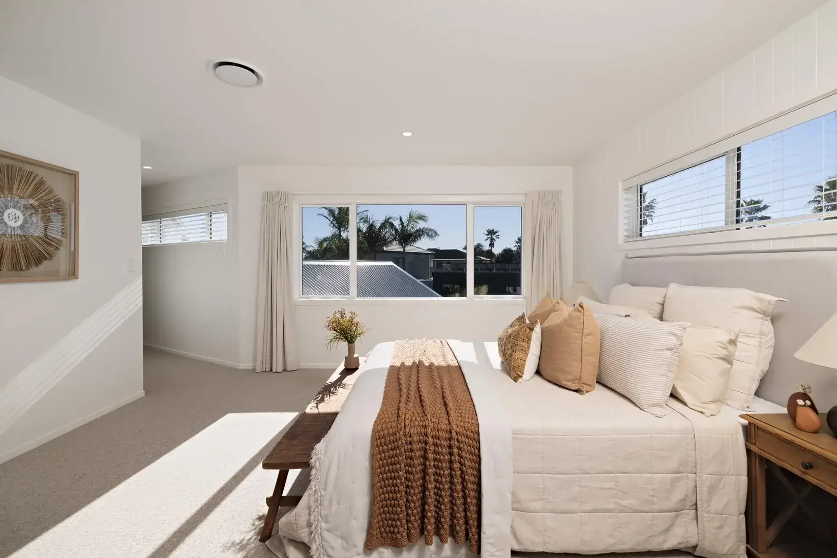 An image of a ducted heat pump system installed in a Papamoa home