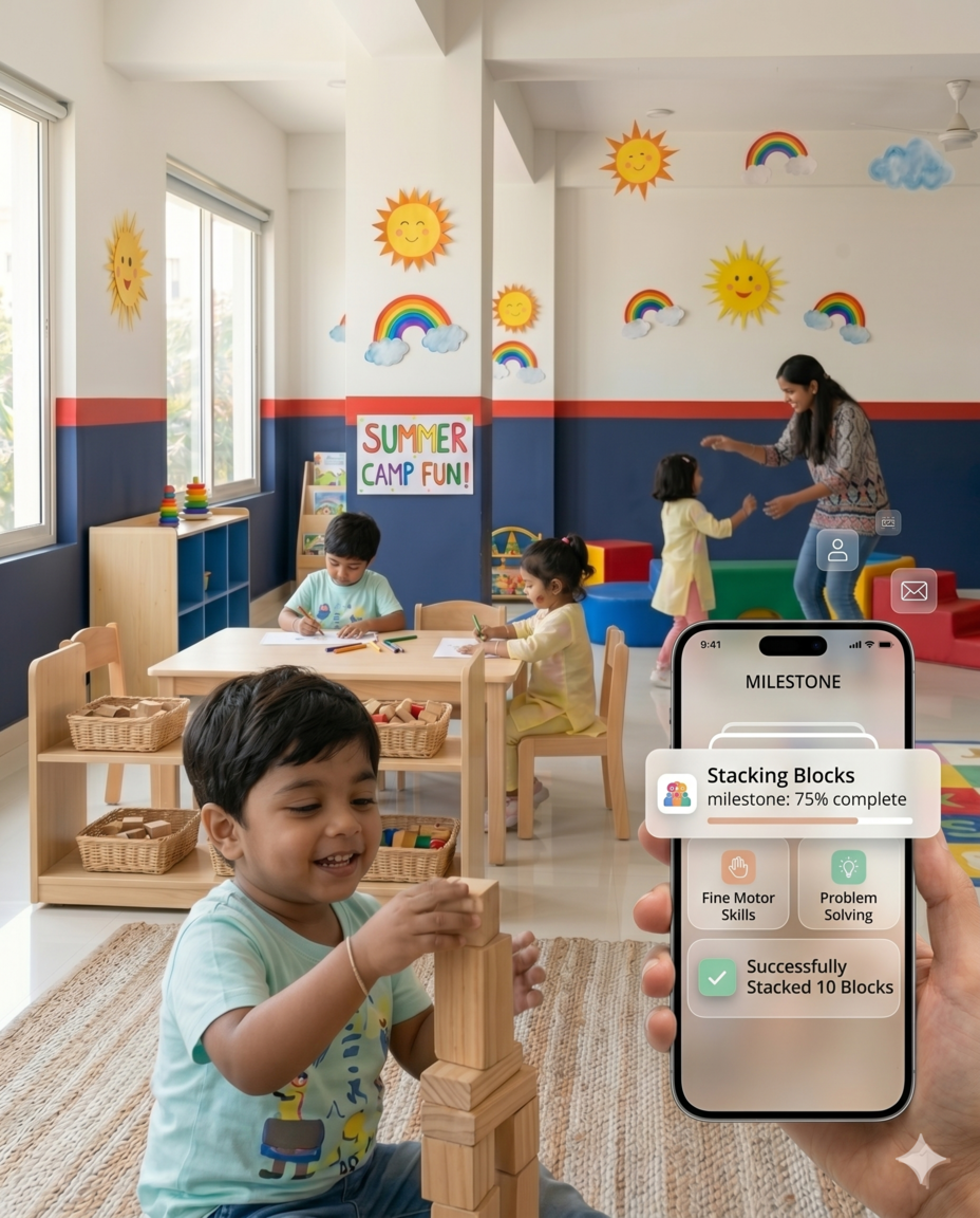 We keep a track on every milestone of your child in the app