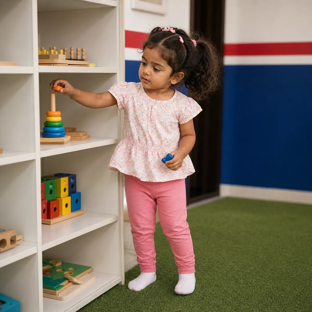 Child choosing educational toys that support creativity and learning at home