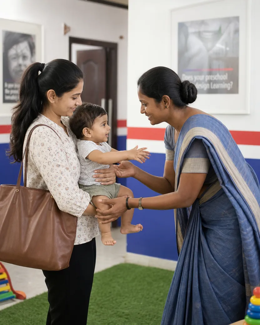 A daycare environment where every child is taken care individually with help of trained nanny's