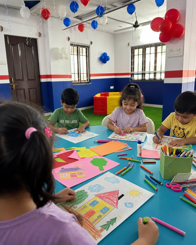 art and craft session for childs early creative growth