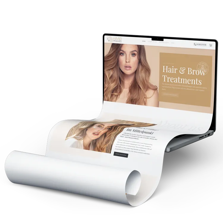 haar praxis website mockup
