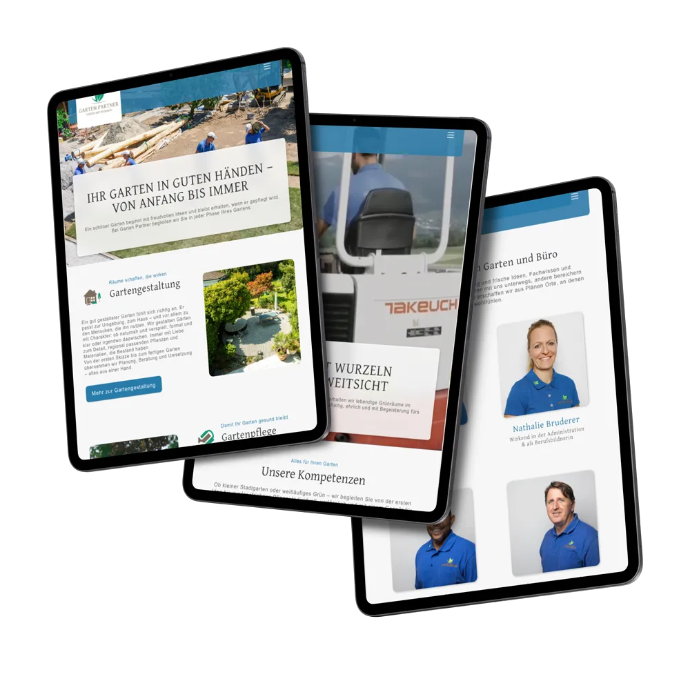 gartenpartner website tablet