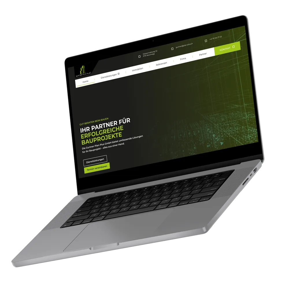 plan-plus website mockup