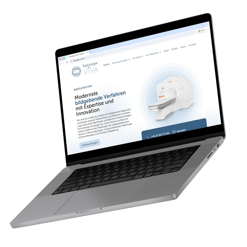 radiologie viva website mockup