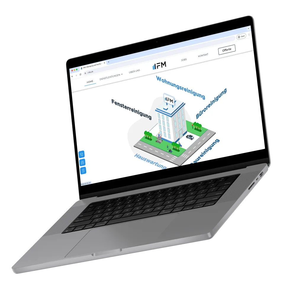 IFM Reinigung website mockup