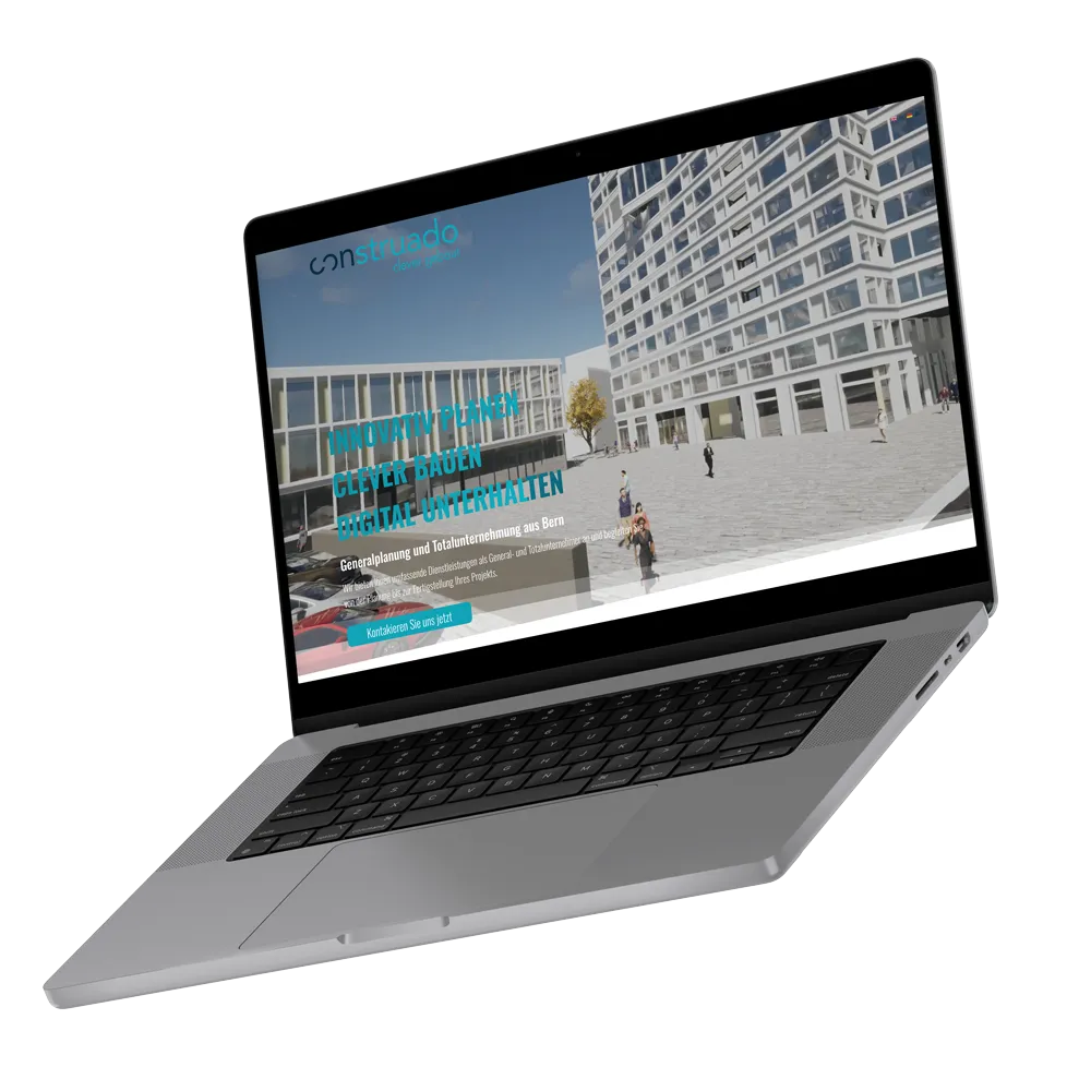 construado website mockup