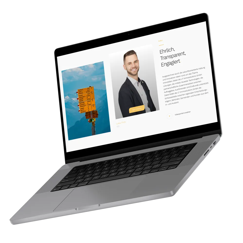 lf immosolutions website mockup