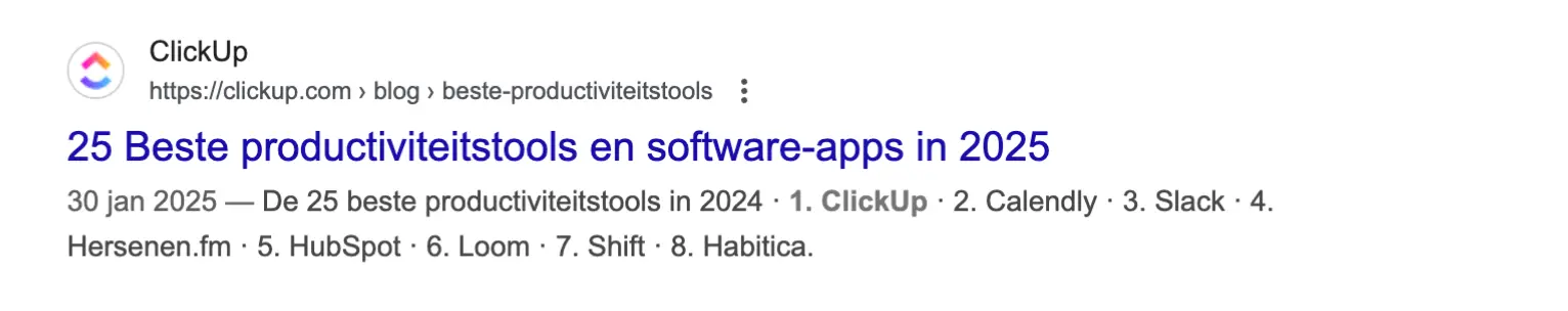 goed voorbeeld meta titel productiviteit
