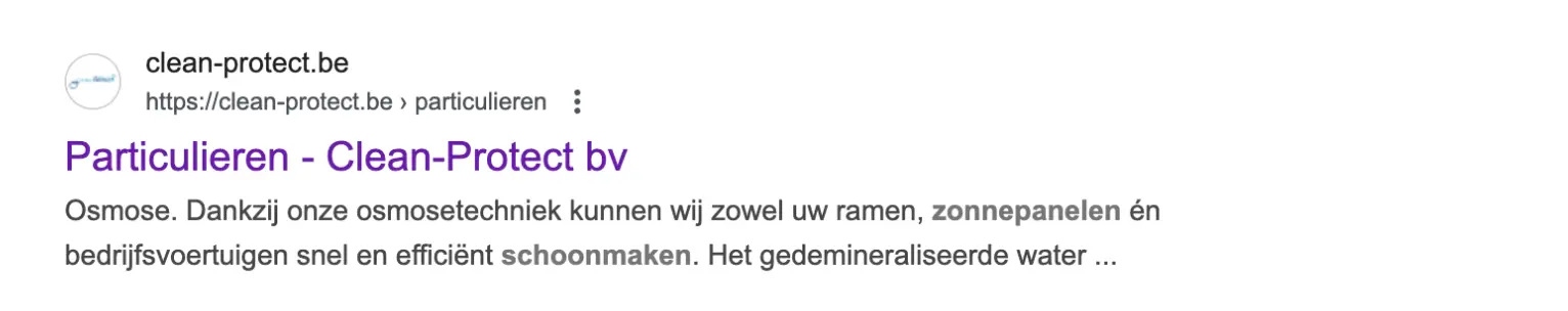 slecht voorbeeld meta titel zonnepanelen