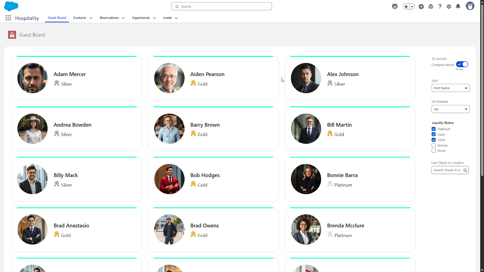 Hospitality Guest Board