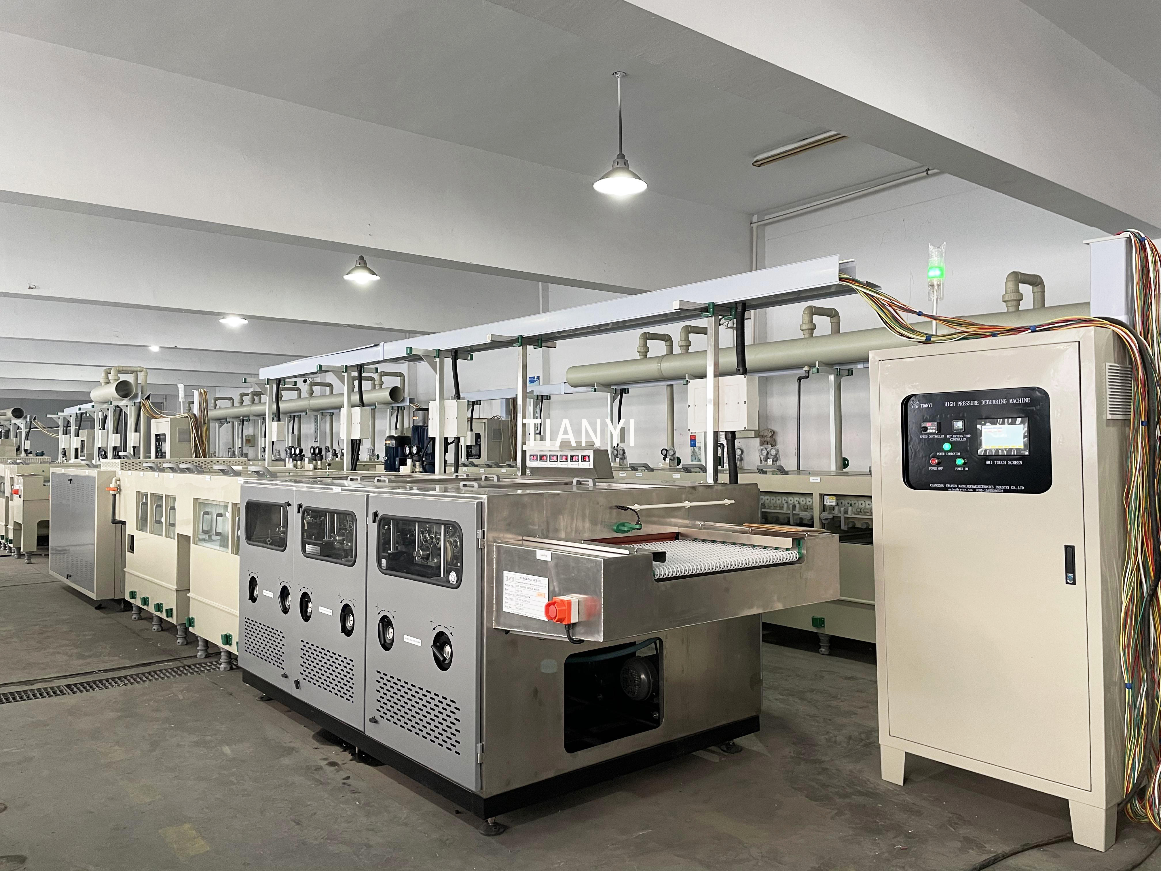 High pressure PCB deburring machine