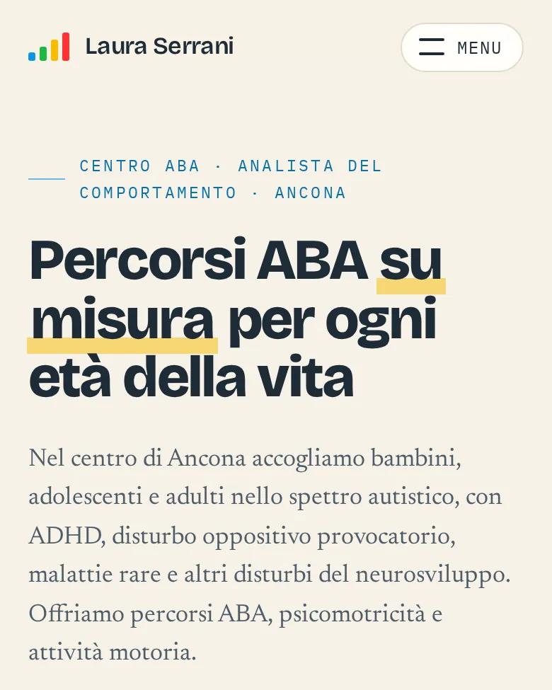Centro ABA Ancona, dettaglio del sito