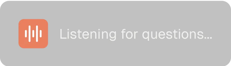 listening for questions