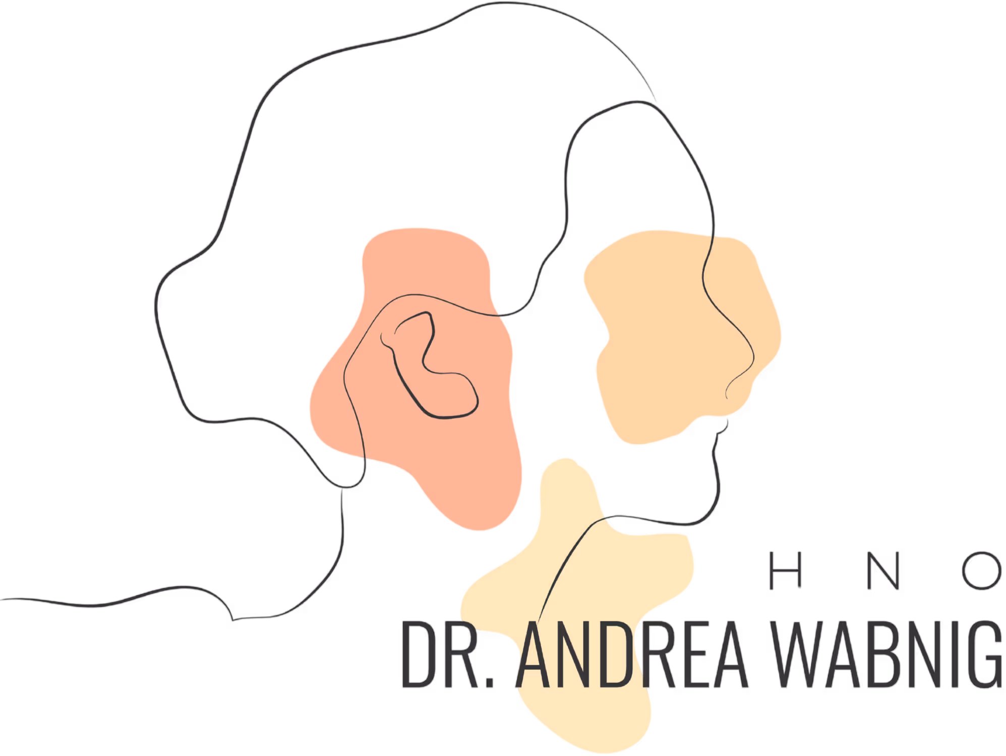 Logo HNO Wahlärztin Dr. Andrea Wabnig (mit Text)
