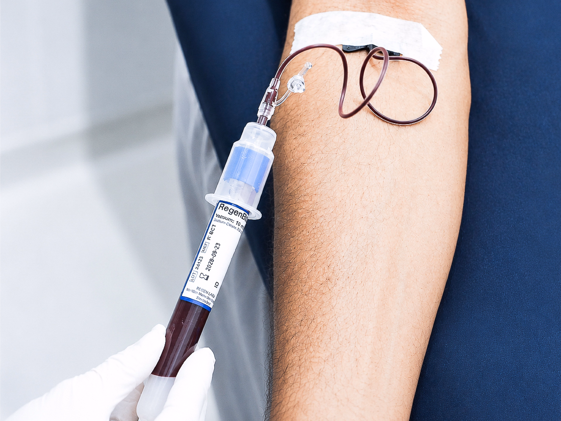 Patient undergoing an advanced blood test as part of a comprehensive health assessment at Health Passport Bangkok.