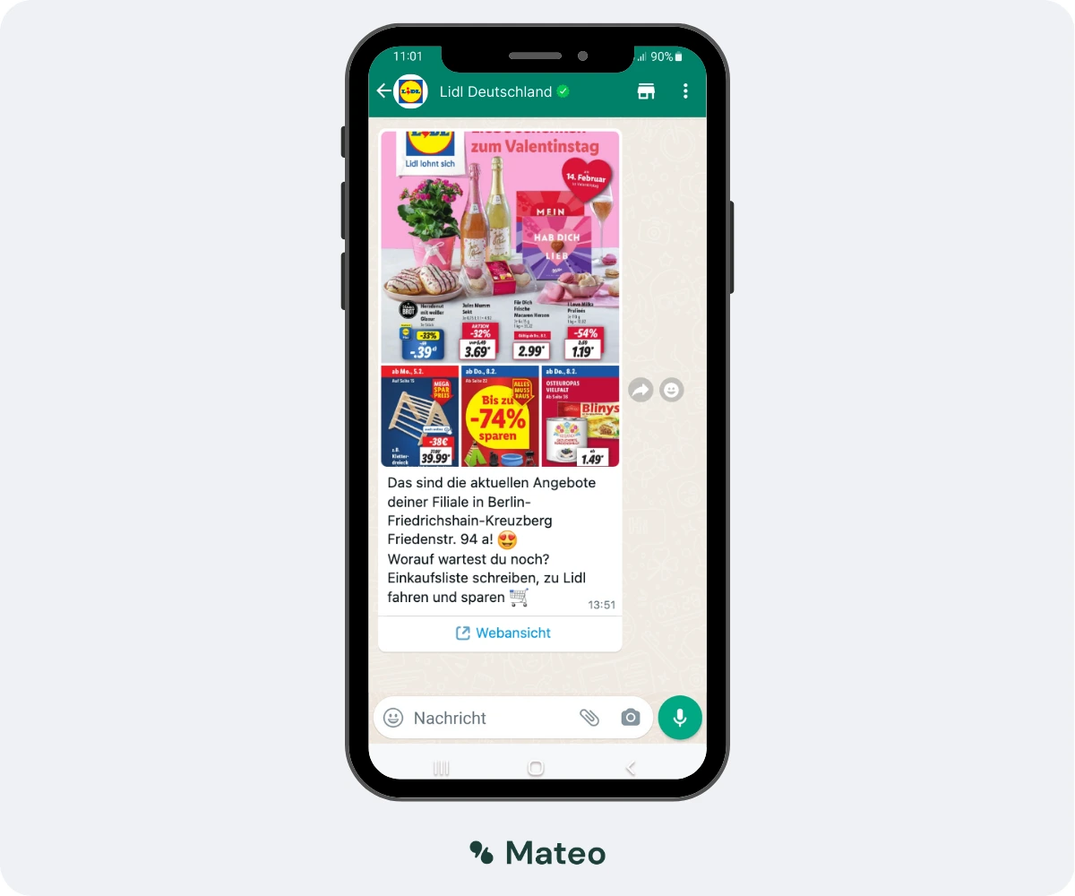 WhatsApp Prospekt von Lidl