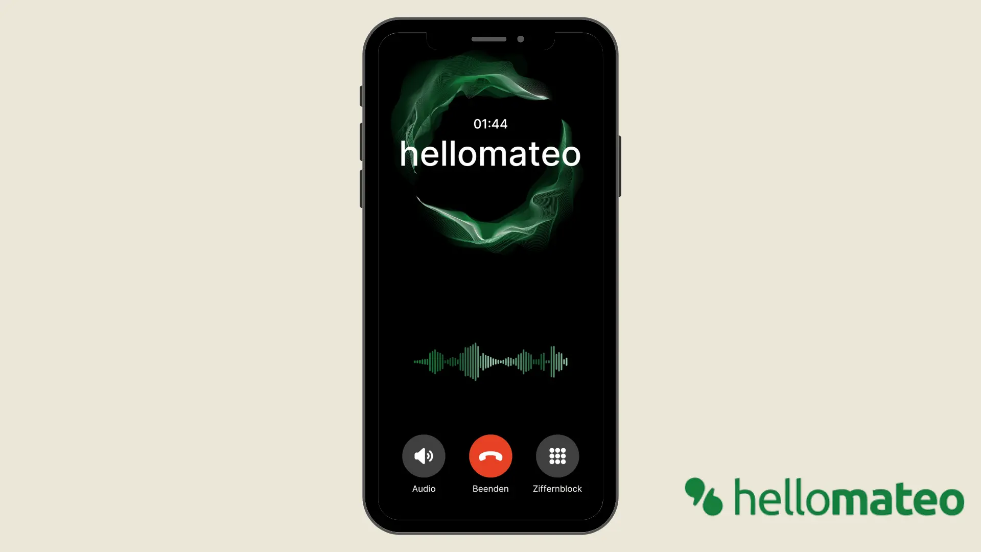 Screenshot vom KI-Telefonassistent von hellomateo