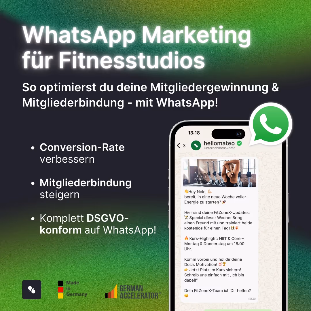 WhatsApp Marketing für Fitnessstudios
