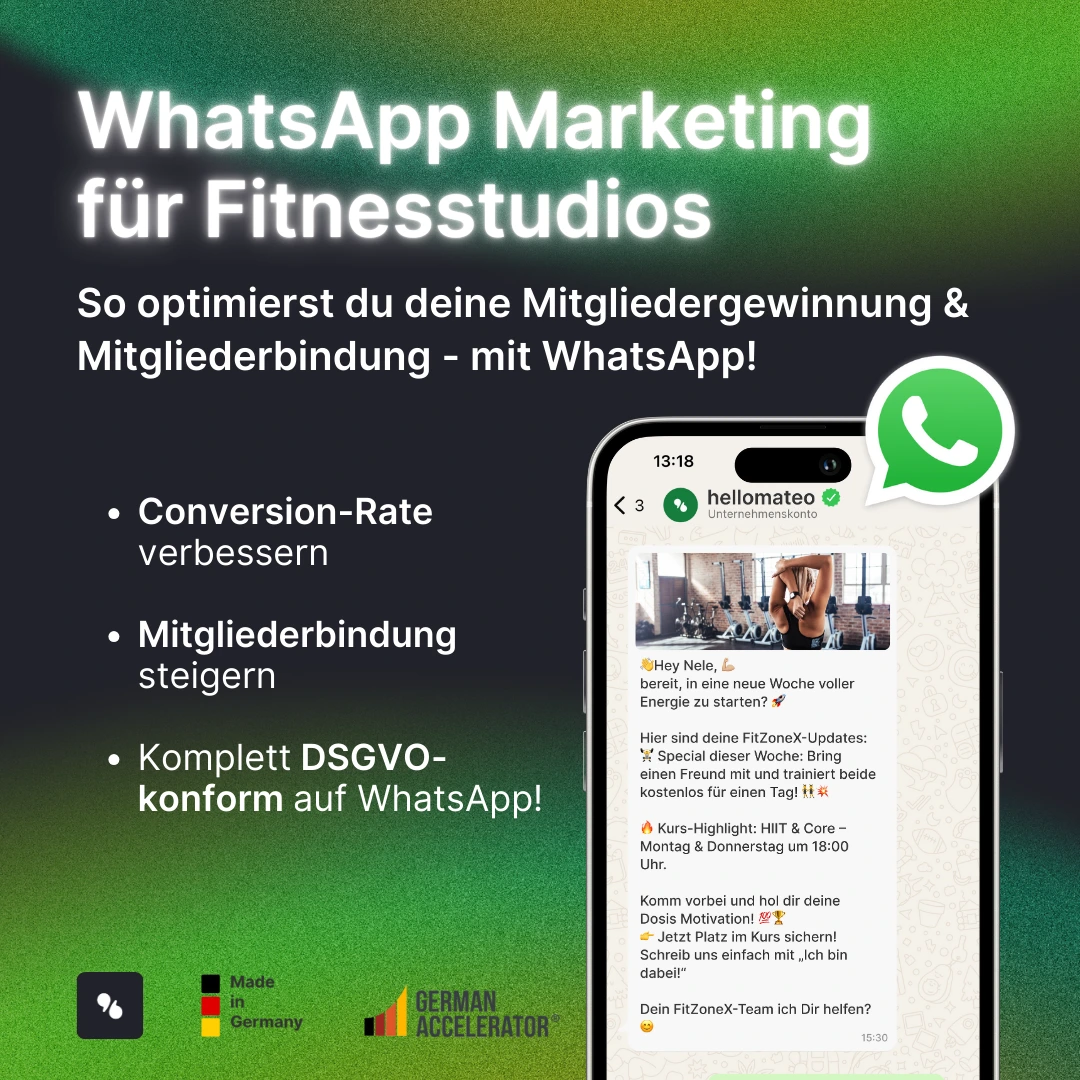 WhatsApp Marketing für Fitnessstudios