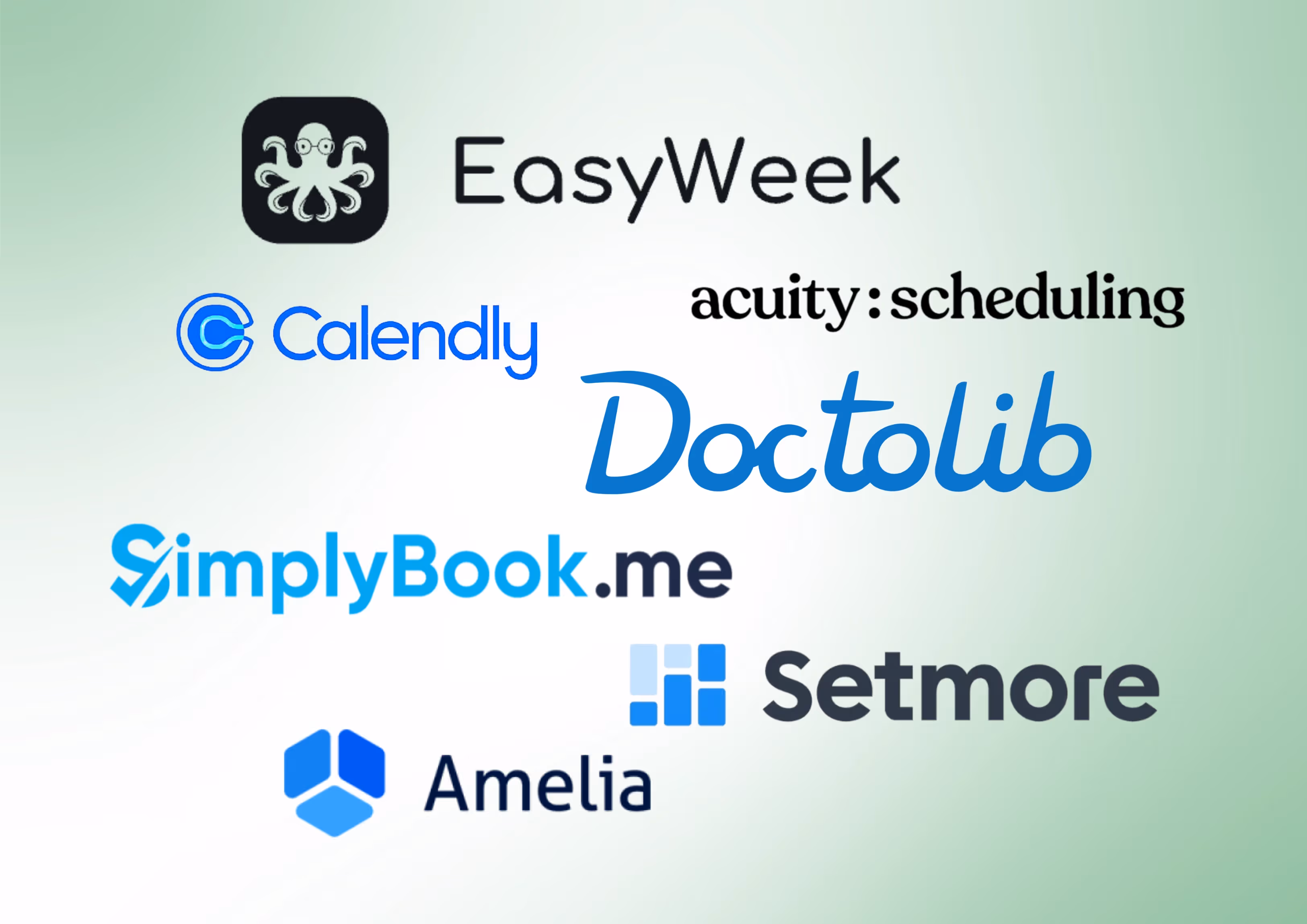 Logos der beliebtesten Terminbuchungs Apps