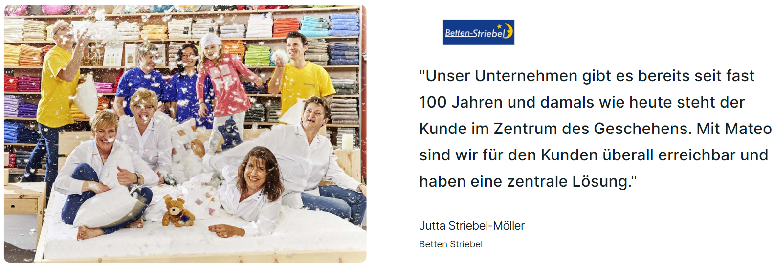 Kundenzitat von Betten-Striebel