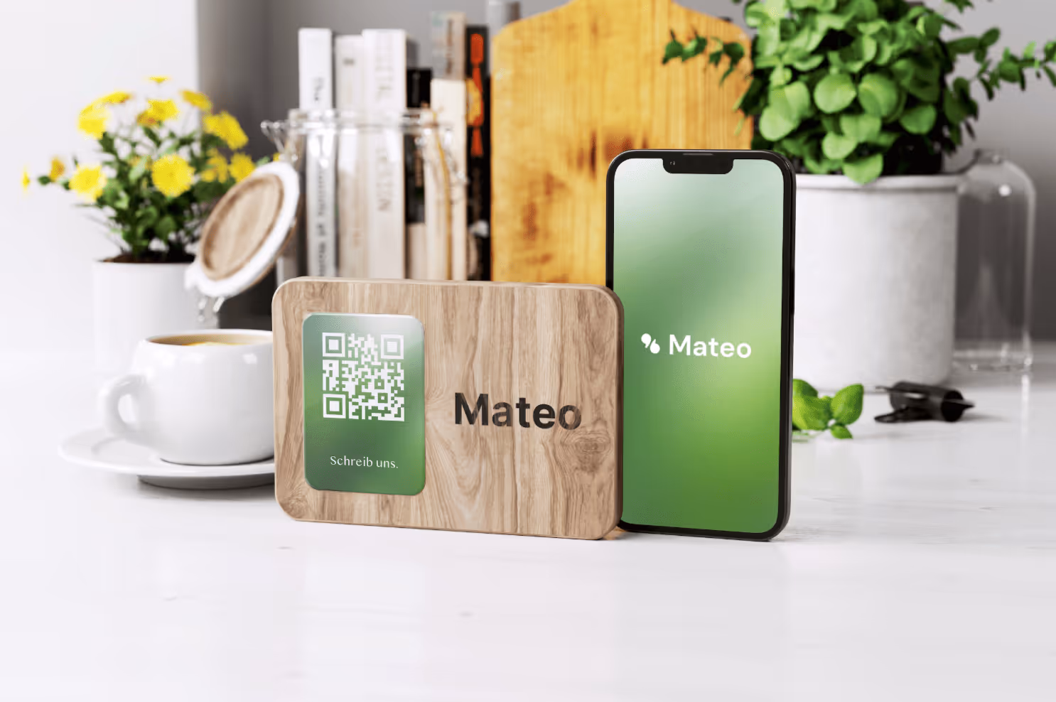 WhatsApp Chat QR Code für die Kasse.