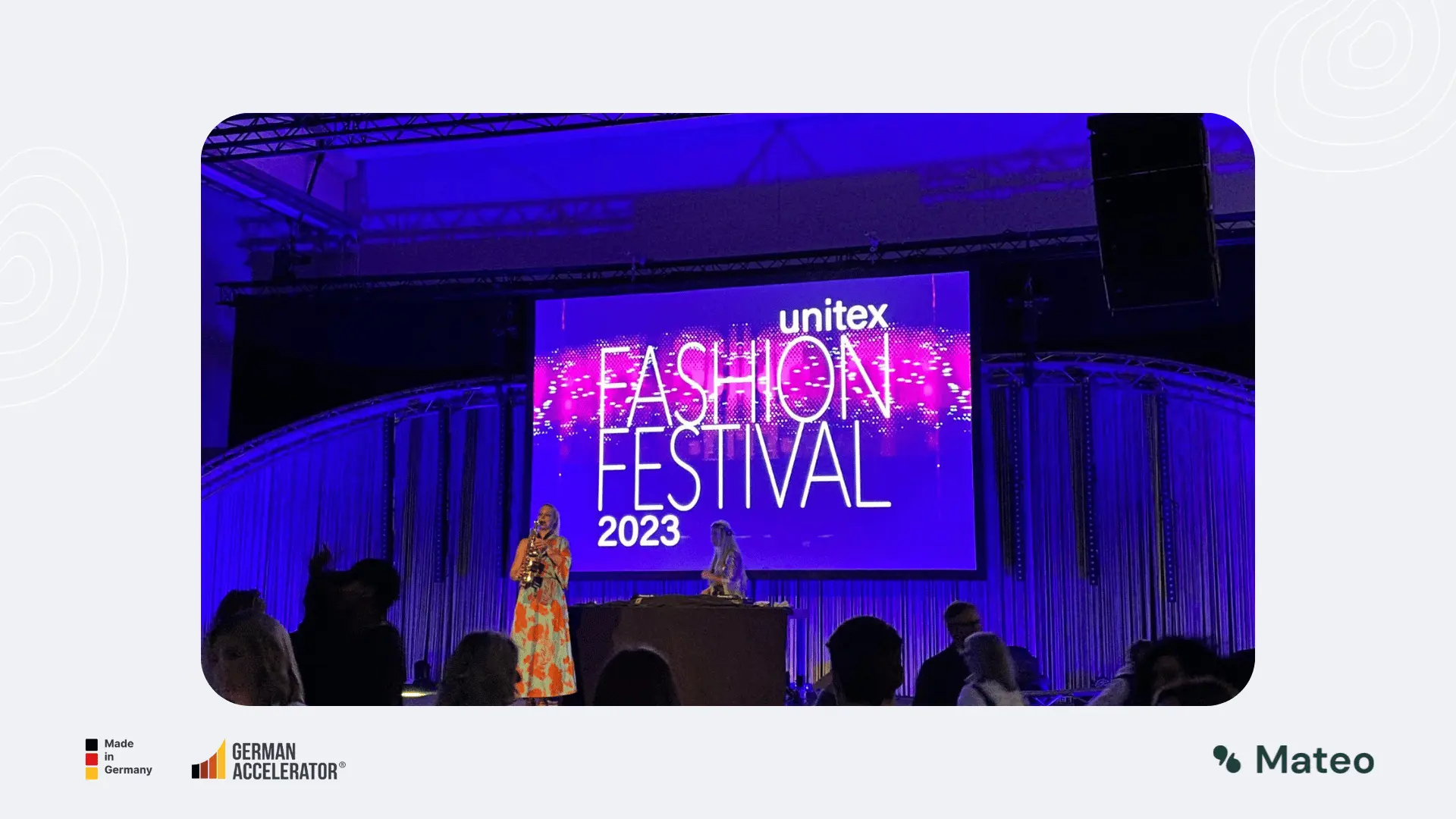 Grafik Mateo auf dem Unitex Fashion Festival 2023.