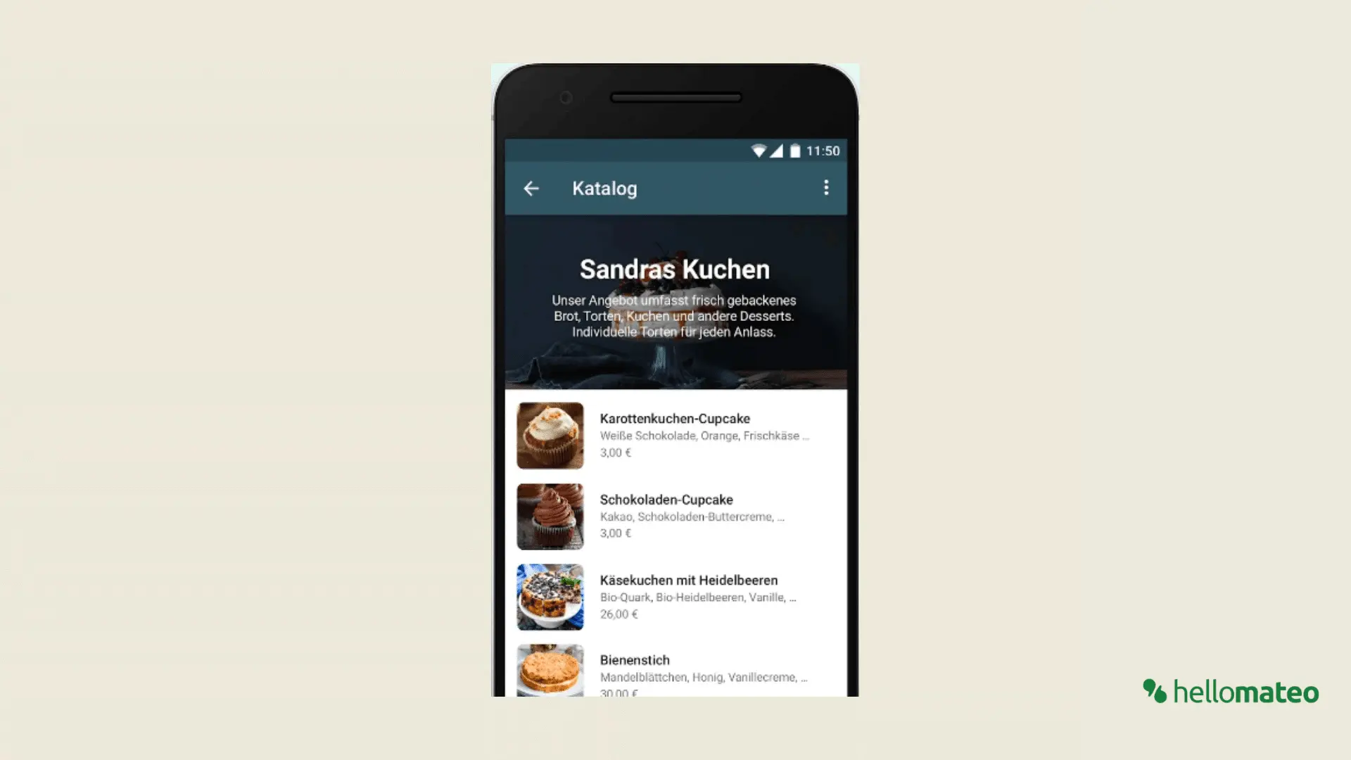 Produktkatalog in WhatsApp Business