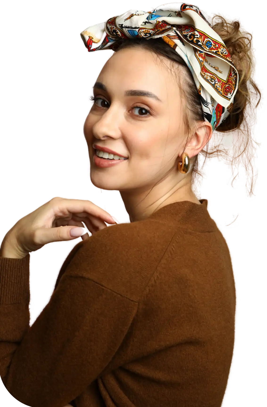 דוגמנית מדגמנת קוקס hairbun