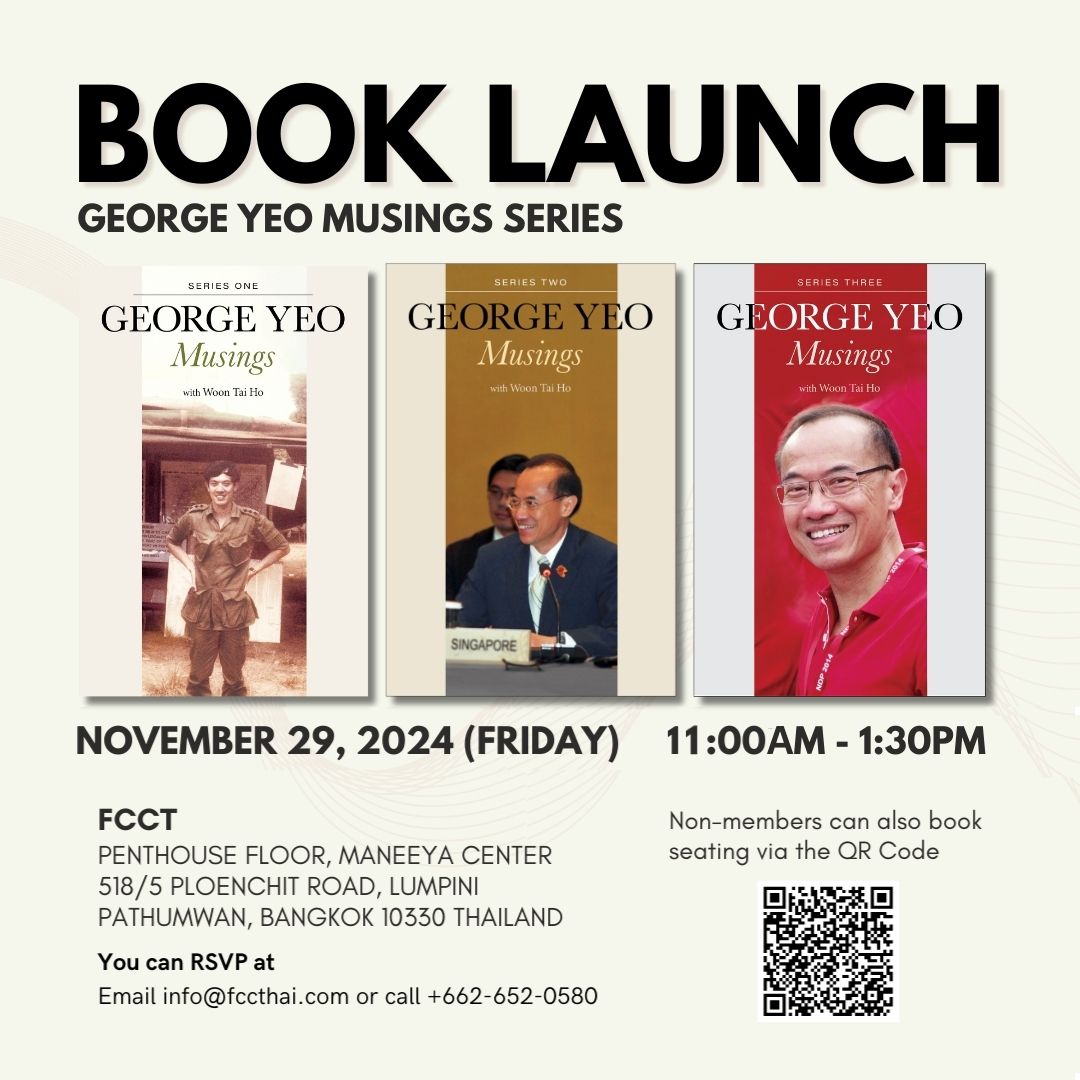 Lunchtime talk with George Yeo, former Singapore foreign minister