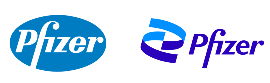 Pfizer old and new logos