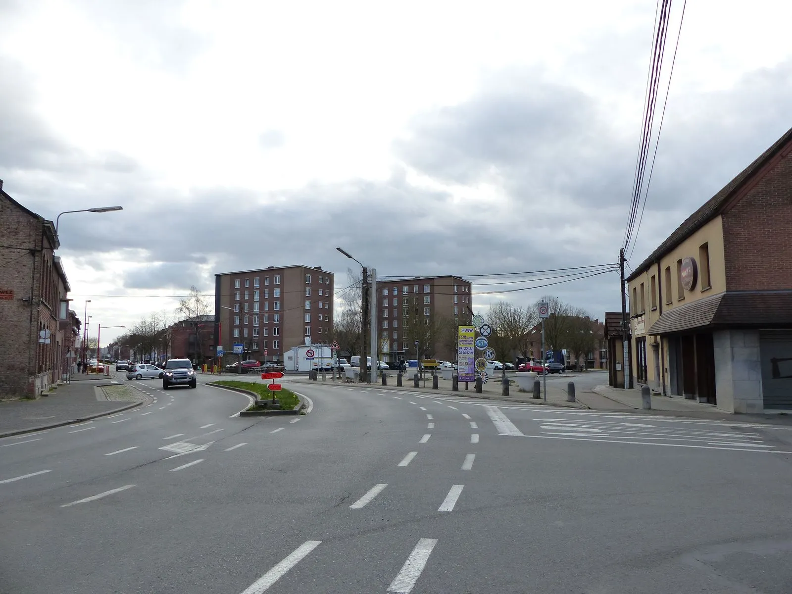 Photo de la situation existante de la place Lorette à Ath