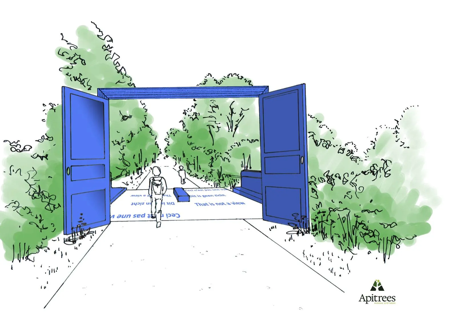 Illustration d'ambiance d'un aménagement paysagers pour un Ravel