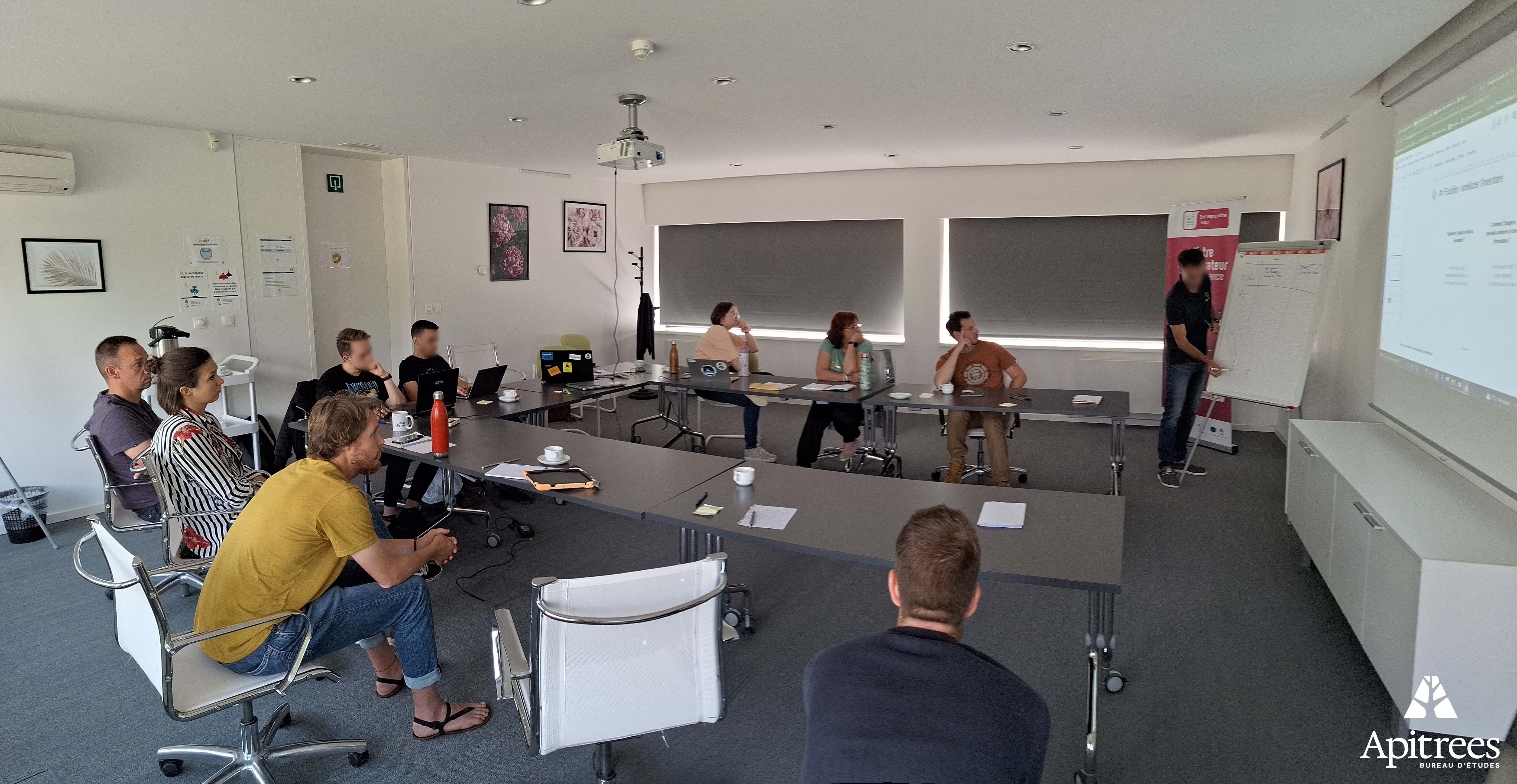 Réunion de travail pour le service de recherche et développement