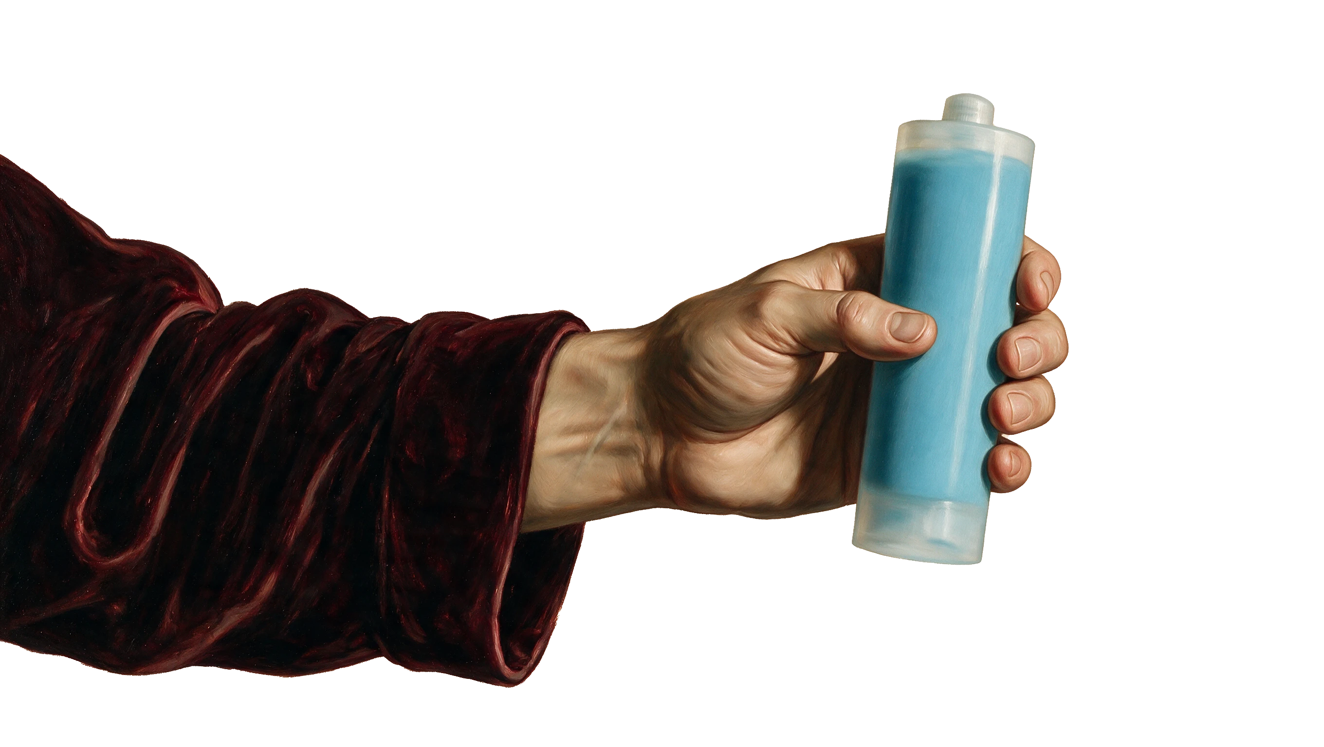 A hand holding a FugeMads silicone cartridge