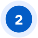 Blue circle with white number 2 inside and a light gray circular border.