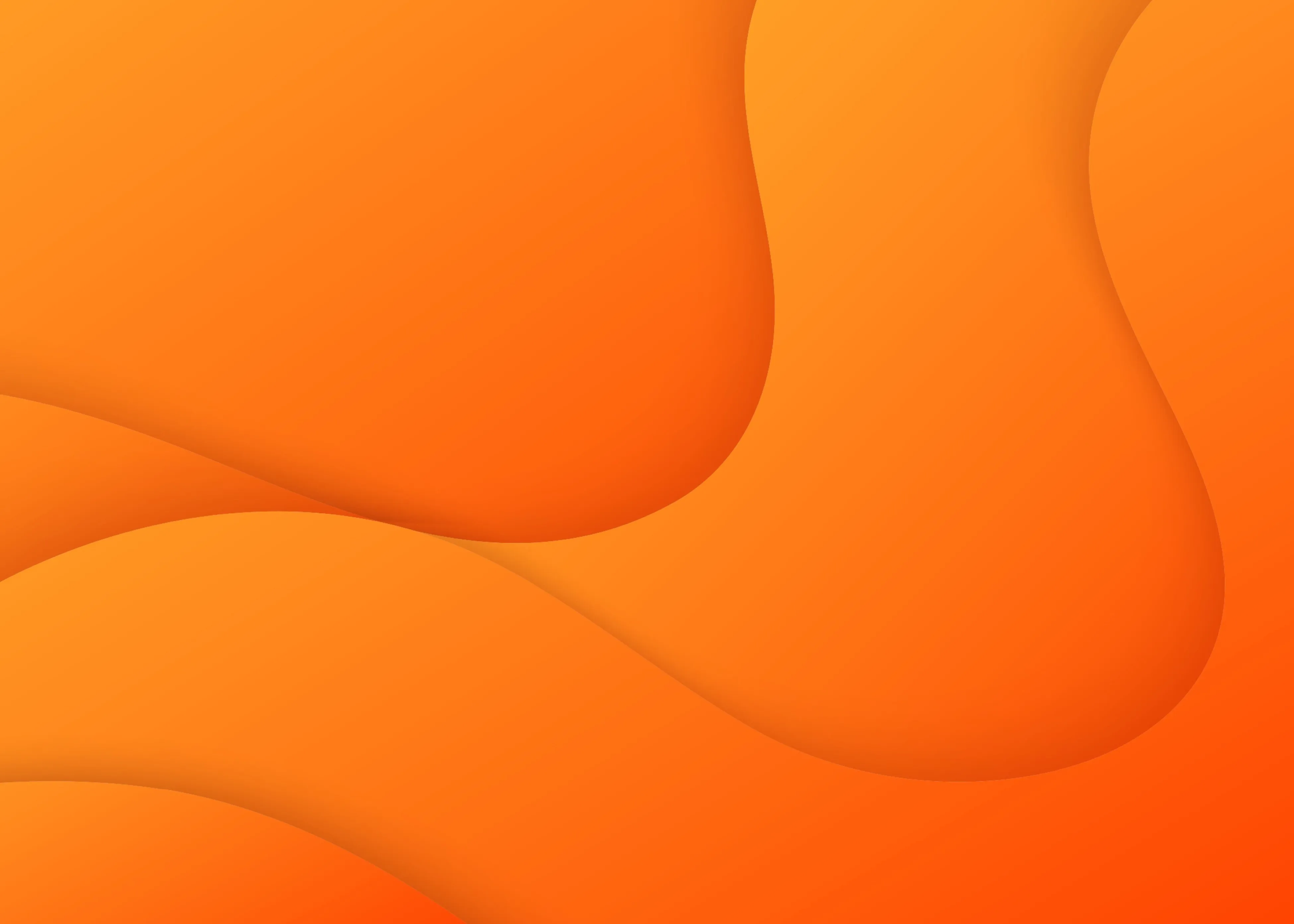 An orange background with wavy shapes.